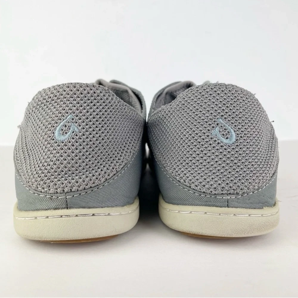 Olukai Nohea Moku No Tie Slip On Boat Shoes Gray Sneakers